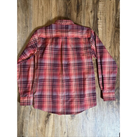 Cinch Boys' Plaid Print Long Sleeve Button-Down Up Shirt Size Size 10 Kids Youth - Picture 8 of 8